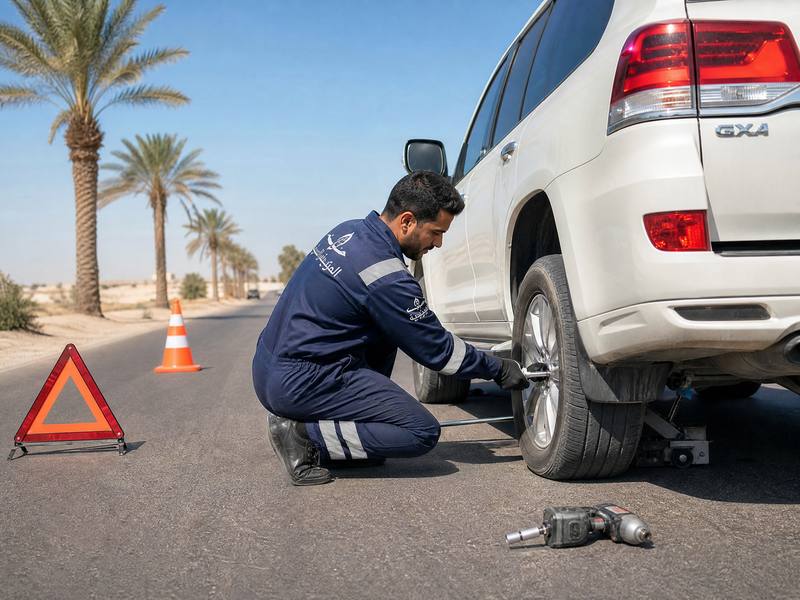 خدمة تغيير الإطارات